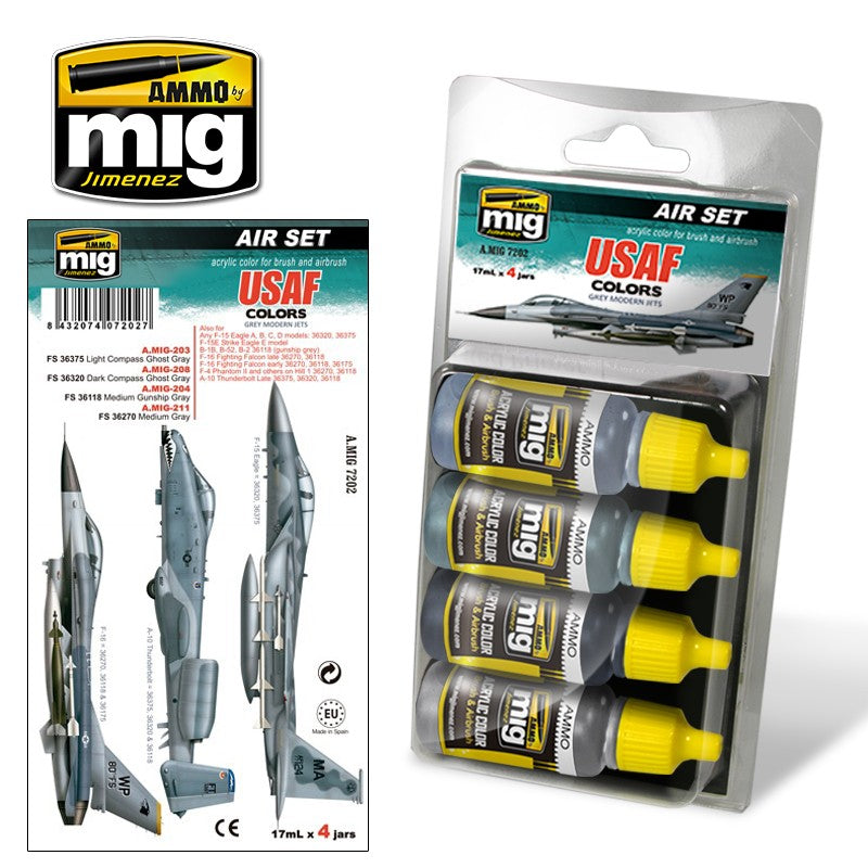 Ammo by Mig AMIG7202 USAF Colors Grey Modern Jets