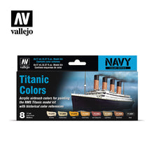Load image into Gallery viewer, Vallejo 71.646 Titanic Colors Painting Set 17ml (8 bottles)'