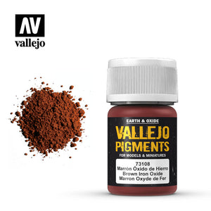 Vallejo Pigments 73.108 Brown Iron Oxide 30ml