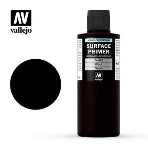 Vallejo Surface Primer 74.602 BLACK 200ml