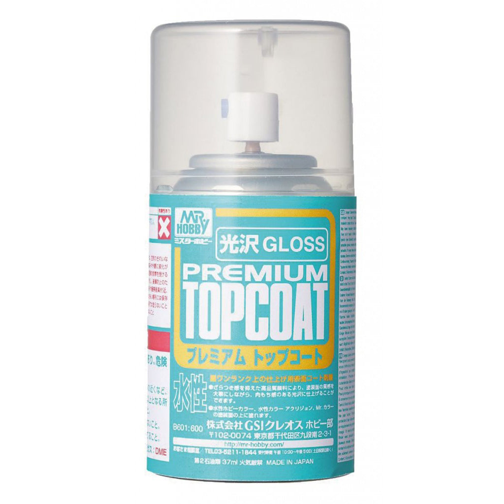 Mr. Hobby B601 Spray Premium Water Based Topcoat Gloss 37ml