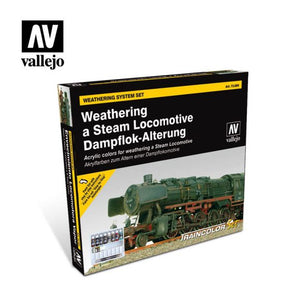 Vallejo 73.099 Weathering Steam Locomotive Train color set